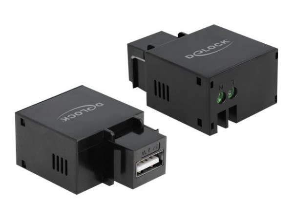 Delock Keystone Modul mit USB Typ-A Ladebuchse 2.1 A schw. - Cavo - Digitale/dati