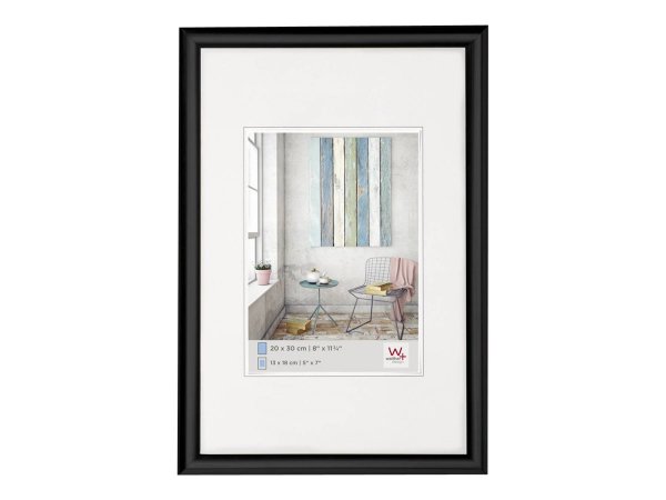 Walther Design KP050B - Plastica - Nero - Cornice per foto singola - 28 x 35 cm - 400 mm - 500 mm