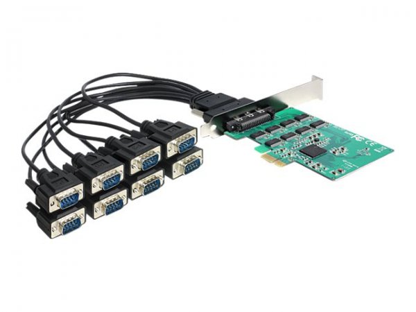 Delock 89336 - PCIe - Seriale - RS-232 - Nero - Verde - Argento - 0,0009216 Gbit/s - 256 B