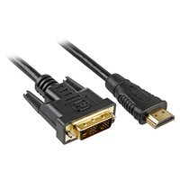 Sharkoon 4044951015221 - 3 m - HDMI - DVI-D - Oro - 1920 x 1200 Pixel - Nero