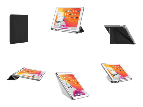 Pipetto Origami No3 Pencil Shield Case Black für Apple iPad 10.2" 7th Gen.