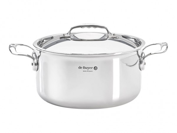 de BUYER Affinity Bratentopf Edelstahl mit Deckel 20 cm