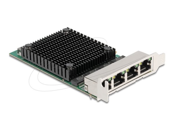 Delock PCI Express x4 Netzwerkkarte 2.5 Gigabit LAN 4 x RJ45 RTL8125 - Nic - PCI-Express