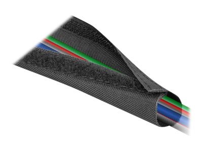Delock Gewebeschlauch mit Klettverschluss x*schwarz* - Cavo - Telefono