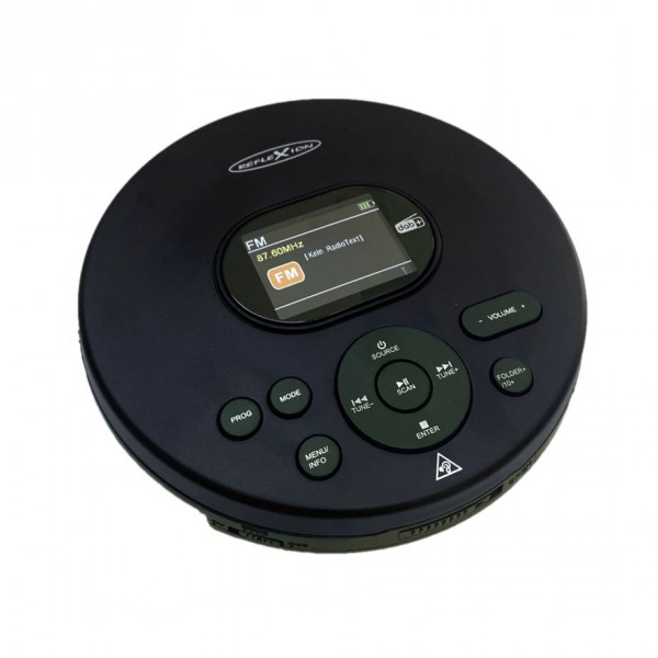 Reflexion PCD540DAB/BK Tragbarer CD-Player CD CD-R CD-RW MP3 Schwarz - Lettore cd
