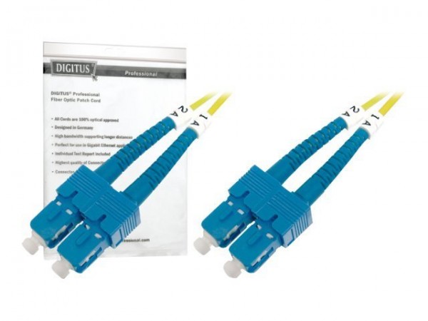DIGITUS Cavo patch monomodale LWL - SC/SC - 10 m - I-VH - OS2 - SC - SC