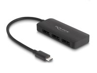 Delock Splitter USB Type-C (DP Alt Mode) per 3 x DisplayPort MST 4K 60 Hz - DisplayPort - USB tipo-C