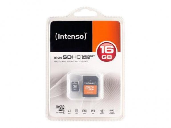 Intenso 3403470 - 16 GB - MicroSDHC - Classe 4 - 20 MB/s - 5 MB/s - Antipolvere - Scratch resistant
