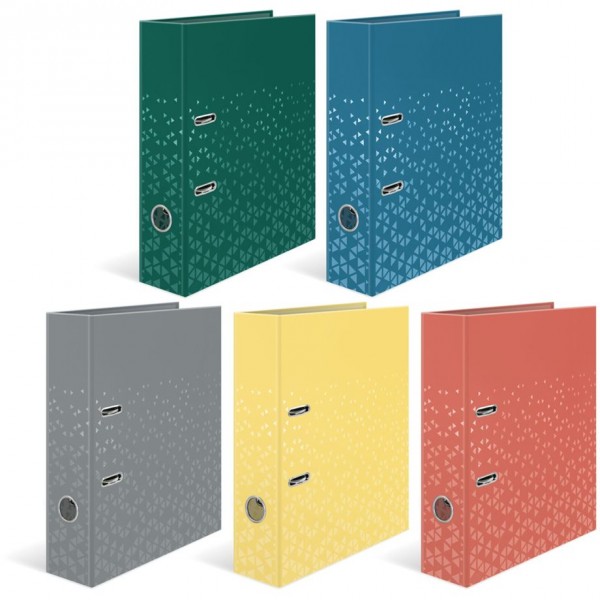 HERMA 1x5 Ordner Color Standard gruen/blau/grau/gelb/rot 20110