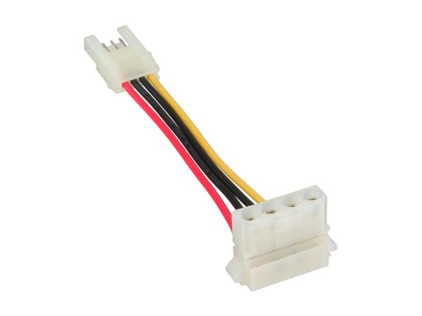 InLine Cavo di alimentazione int. M 4pin 3,5" a F 4 pin 5,25" angolata - 0,06m