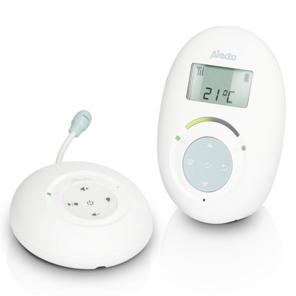 Alecto DECT Babyphone mit Full ECO-Modus und Display weiss/bla