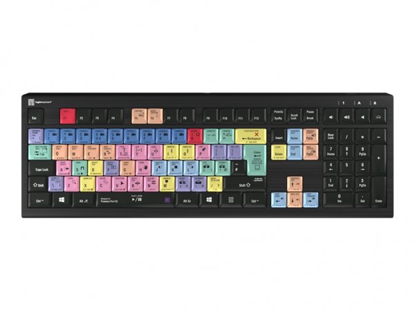 Logickeyboard LKB-PPROCC-A2PC-UK - Cablato - USB - Tasto con meccanismo a forbici - QWERTY - LED - N