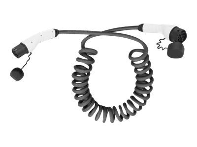DIGITUS Cavo di ricarica a spirale per auto elettriche e PHEV - 10 m - Tipo 2 - Modalità 3 - Monofas