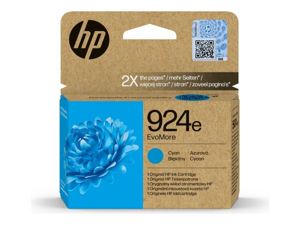 HP 924e Cyan Tintenpatrone EvoMore - Originale - Cartuccia di inchiostro