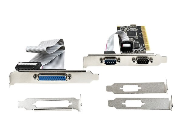StarTech.com Scheda PCI seriale e parallela con due porte seriali RS232 (DB9) e 1 porta LPT parallel