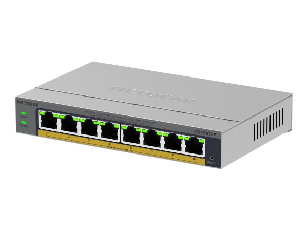 Netgear Easy Smart Gs108Epp - Switch - hochleistungsfähig - L3 - - 8 x 10/... - Interruttore - 1 Gbp