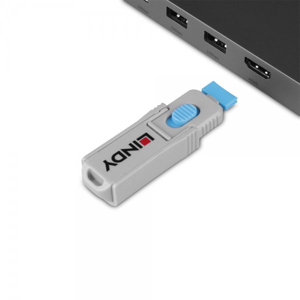 Lindy HDMI Port Schloss blau 4 Stück+ 1 Schlüssel