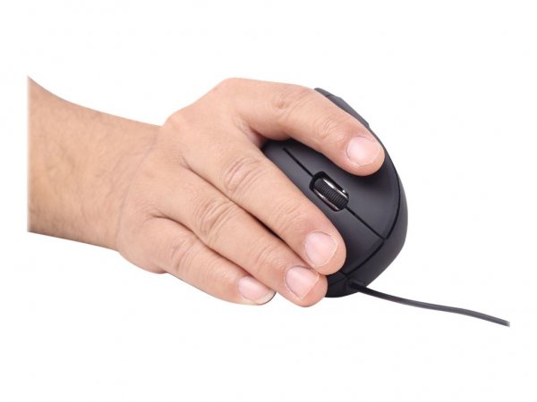 Gembird MUS-ERGO-01 - Mano destra - Design verticale - Ottico - USB tipo A - 3200 DPI - Nero