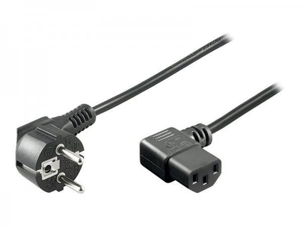 Goobay 93119 - 5 m - Spina di alimentazione di tipo F - IEC C13 - H05VV-F3G - 250 V
