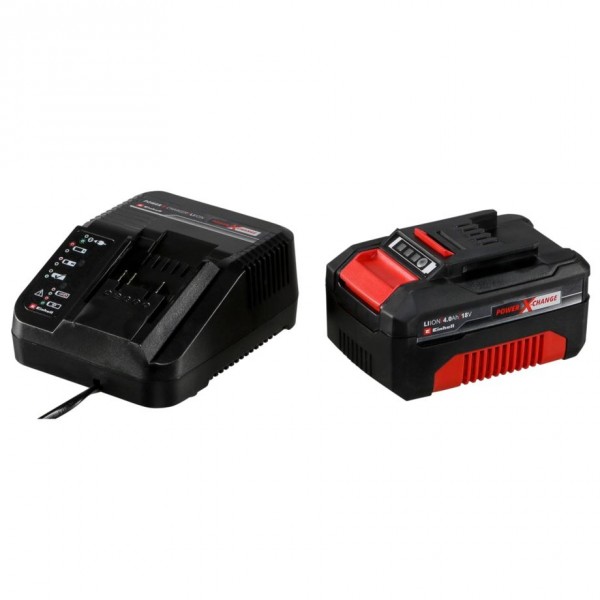 Einhell 4512042 - Ioni di Litio - 4 Ah - 18 V - Nero - Rosso - 200-260 V - 50/60 Hz