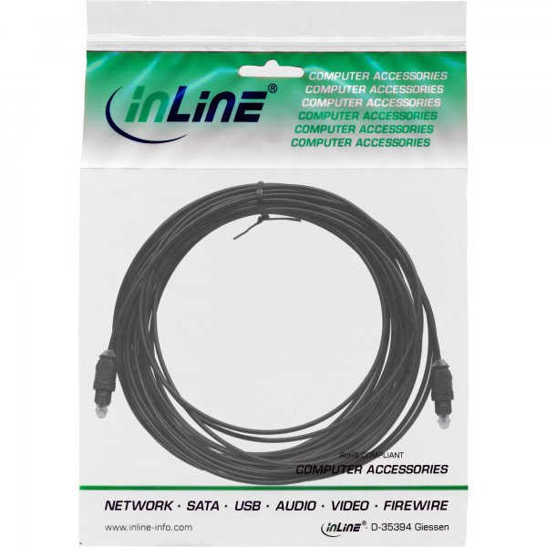 InLine Cavo Audio Toslink maschio / maschio - 0,5m - nero