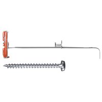 fischer DUOTEC 10 S PH - Kit di gancio a vite e tasselli a muro - Cemento - Metallo - Argento - Acci