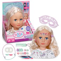Zapf BABY born Styling Head Paint Artist Make-up-/Styling-Puppenkopf Weiblich...