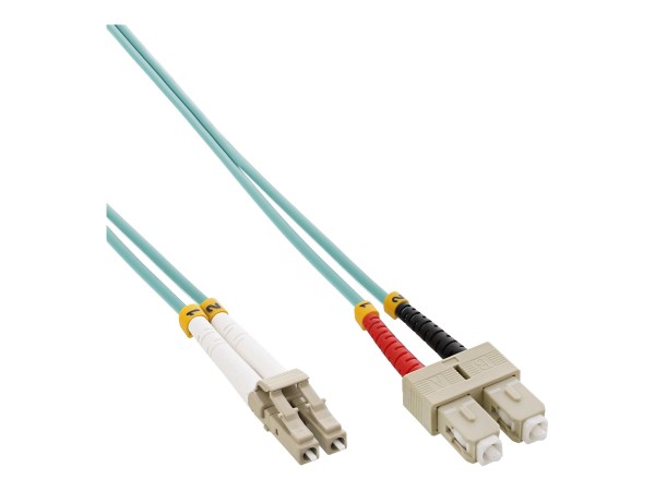 InLine Cavo Duplex - LC/SC 50/125µm - Fibra Ottica OM3 - 15m