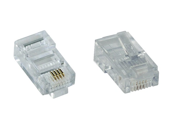InLine Spina modulare 8P4C RJ45 a crimpare su cavo piatto (ISDN) - conf.100pz