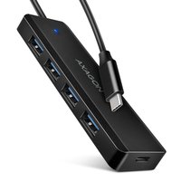 AXAGON HUE-C1C Superspeed USB-C Travel Hub 4x USB 3.0 - Cavo - Digitale/dati