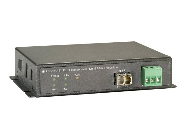 LevelOne PFE-1101T PoE Extender over Hybrid Fiber, Transmitter, 120W