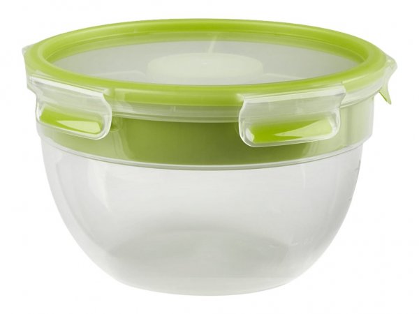 Groupe SEB EMSA N10713 - Scatola - Rotondo - 2,6 L - Verde - Trasparente - Polipropilene (PP) - Elas