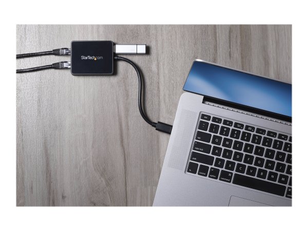 StarTech.com Adattatore USB 3.0 a doppia porta Ethernet Gigabit (RJ45) NIC con porta USB integrata -