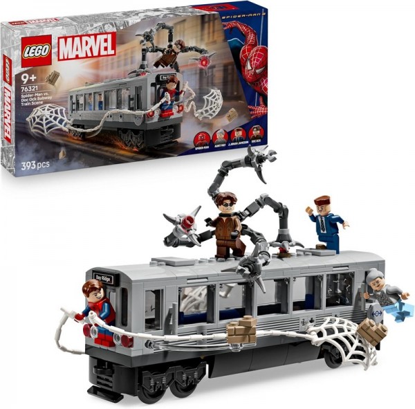 LEGO 76321 Spider-Man vs. Doc Ock Showdown in der U-Bahn