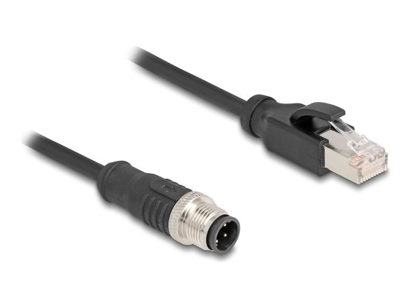 Delock M12 Kabel D-kodiert St. zu RJ45 PVC - Cavo - Rete