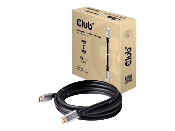 Club 3D DisplayPort 1.4 HBR3 8K Cable M/M 4m /13.12ft - 4 m - DisplayPort - DisplayPort - Maschio -