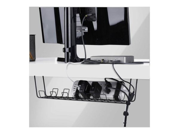 StarTech.com Under Desk Cable Management Tray Black - Cavo - KVM