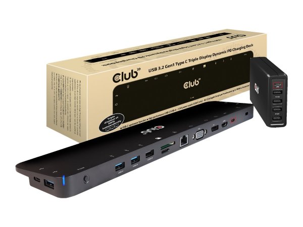 Club 3D CSV-1564W100 - Docking - USB 3.2 Gen 1 (3.1 Gen 1) Type-C - Nero - Lenovo Dell Acer Asus. MS