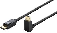 Goobay Kabel DisplayPort Stecker 90°> Stecker 8K 144Hz schwarz 1 - Cavo - Digitale/display/video