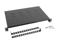 Lanberg AK-1004-B - Mensola per scaffale - Nero - 25 kg - 1U - 48,3 cm (19") - 482,6 mm