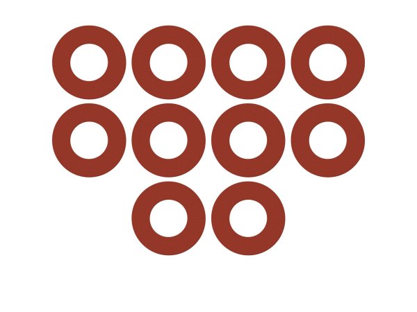 InLine Rondelle disaccoppiamento - antivibrazione Mainboard - 10pz