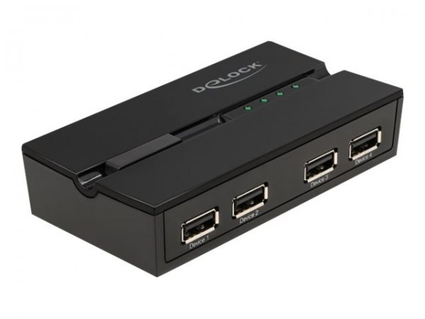 Delock USB 2.0 Switch für 4 PC an 4 Geräte - 4-port
