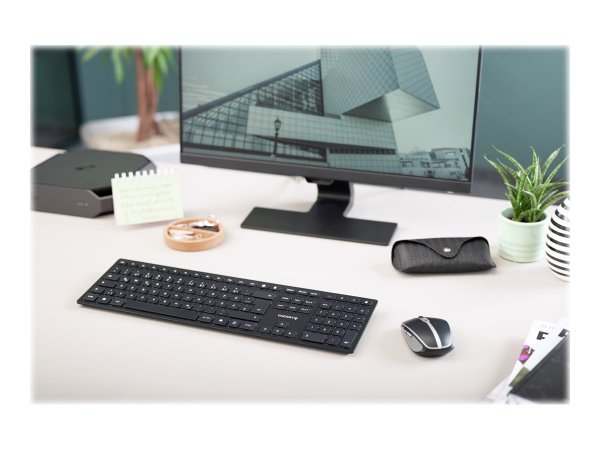 Cherry KW 9100 SLIM - Wireless - RF senza fili + Bluetooth - Nero