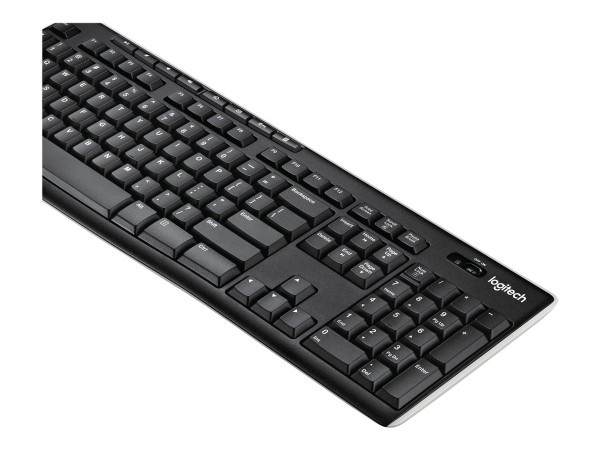 Logitech K270 - Full-size (100%) - Wireless - RF Wireless - QWERTZ - Nero