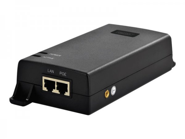 DIGITUS Iniettore PoE Ultra - 802.3at - 60 Watt - Gigabit Ethernet - 10,100,1000 Mbit/s - IEEE 802.3