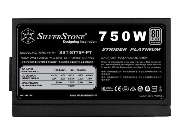 SilverStone Strider Platinum series ST75F-PT - v1.1 - Netzteil intern - Alimentatore pc/server - ATX