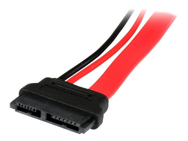 StarTech.com Slimline SATA auf SATA Adapter mit Strom Buchse/Stecker 15cm - SATA-Adapter - Serial AT
