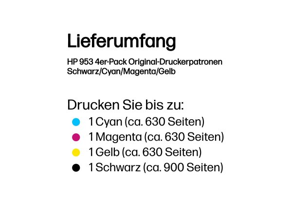 HP 953 Black/Cyan/Magenta/Yellow - Originale - Cartuccia di inchiostro