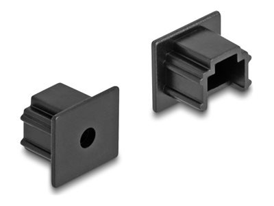 Delock Custodia antipolvere per RJ12 femminile senza manico 10 pezzi nero - Nero - Elastomeri termop