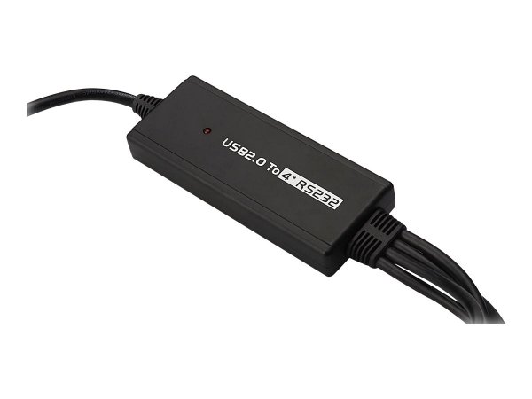 DIGITUS Cavo ® da USB 2.0 a 4xRS232 - Nero - 1,5 m - USB tipo A - DB-9 - Maschio - Maschio